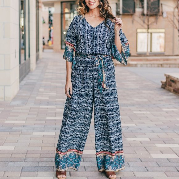 Cotton Bleu Navy Blue Jumpsuit - Picture 1 of 2
